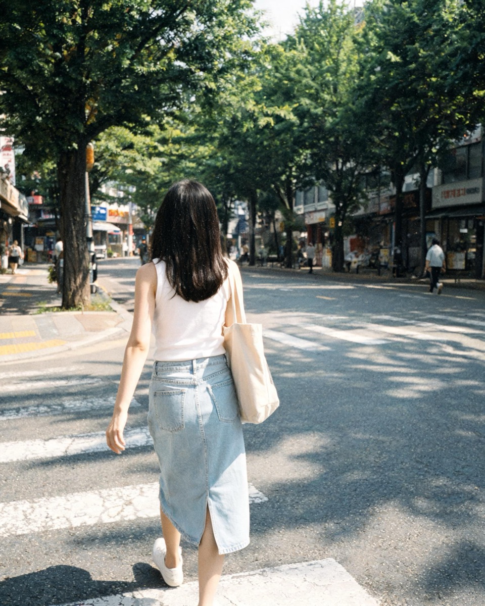 토트백을 든 여름 데일리 한국 코디